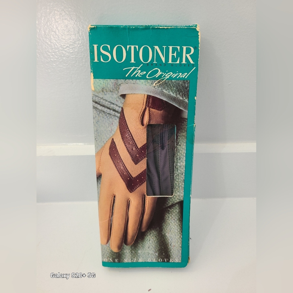 Vintage Aris Isotoner The Original GREY Women's One Size Driving Gloves